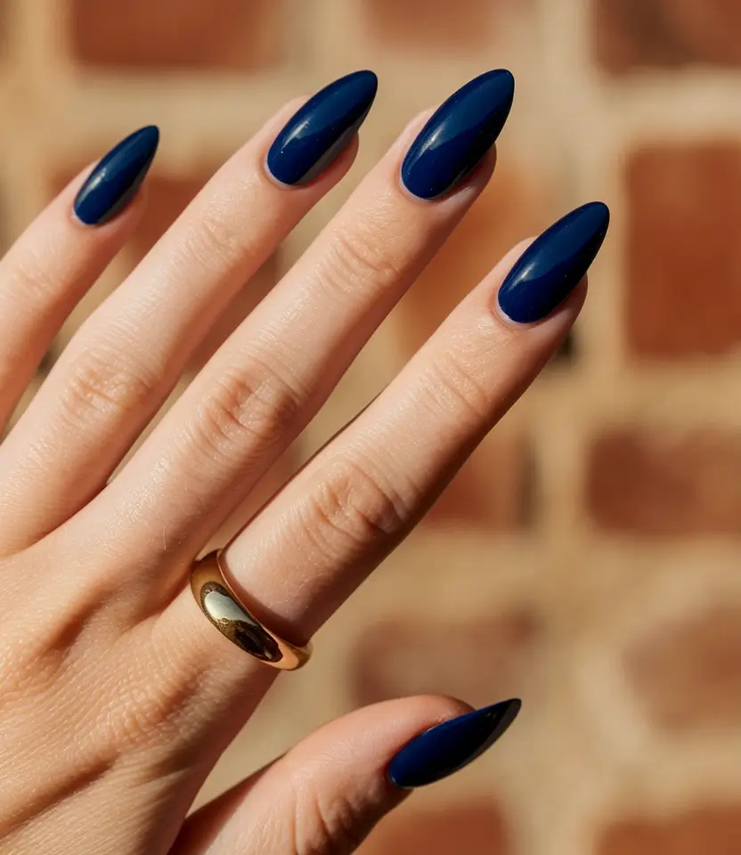 Fall 2025 Colors for Nails - Midnight Navy Elegance