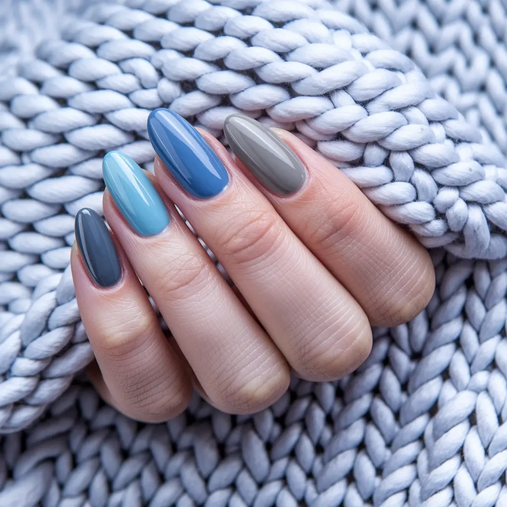 Fall 2025 Colors for Nails - Cozy Blue Neutrals