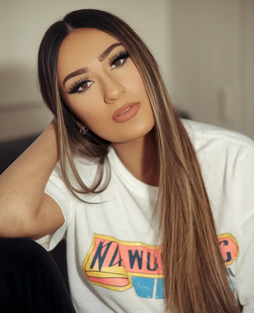 fall-hairstyles-and-colors-sleek-caramel-highlights