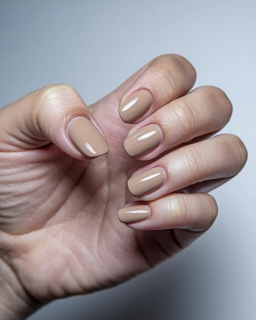 minimalist fall nails design Soft Beige Neutral