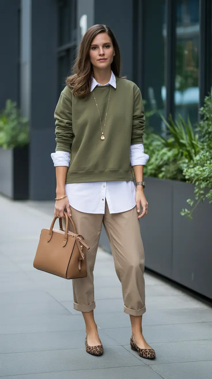 Stylish Winter Office Outfits Inspiration 2025 - Relaxed Layers with a Sporty Twist