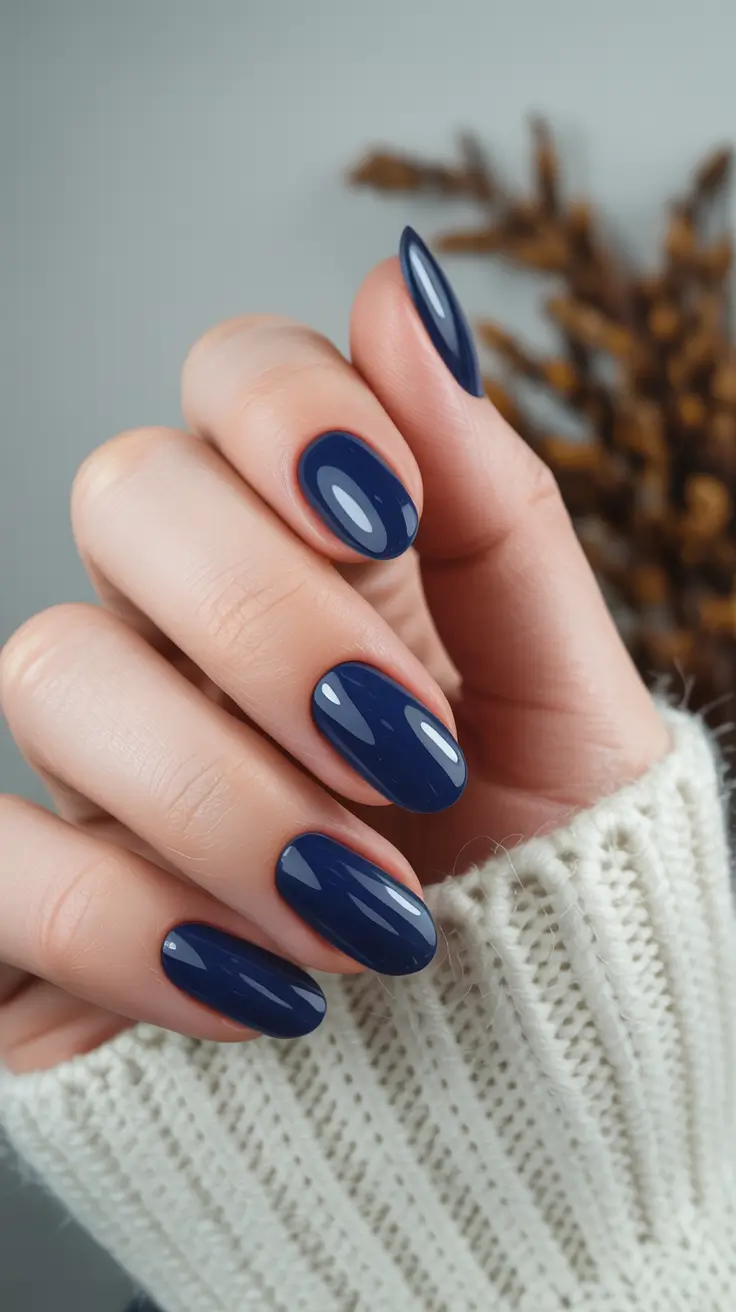 fall/winter nails color Classic Navy Glow