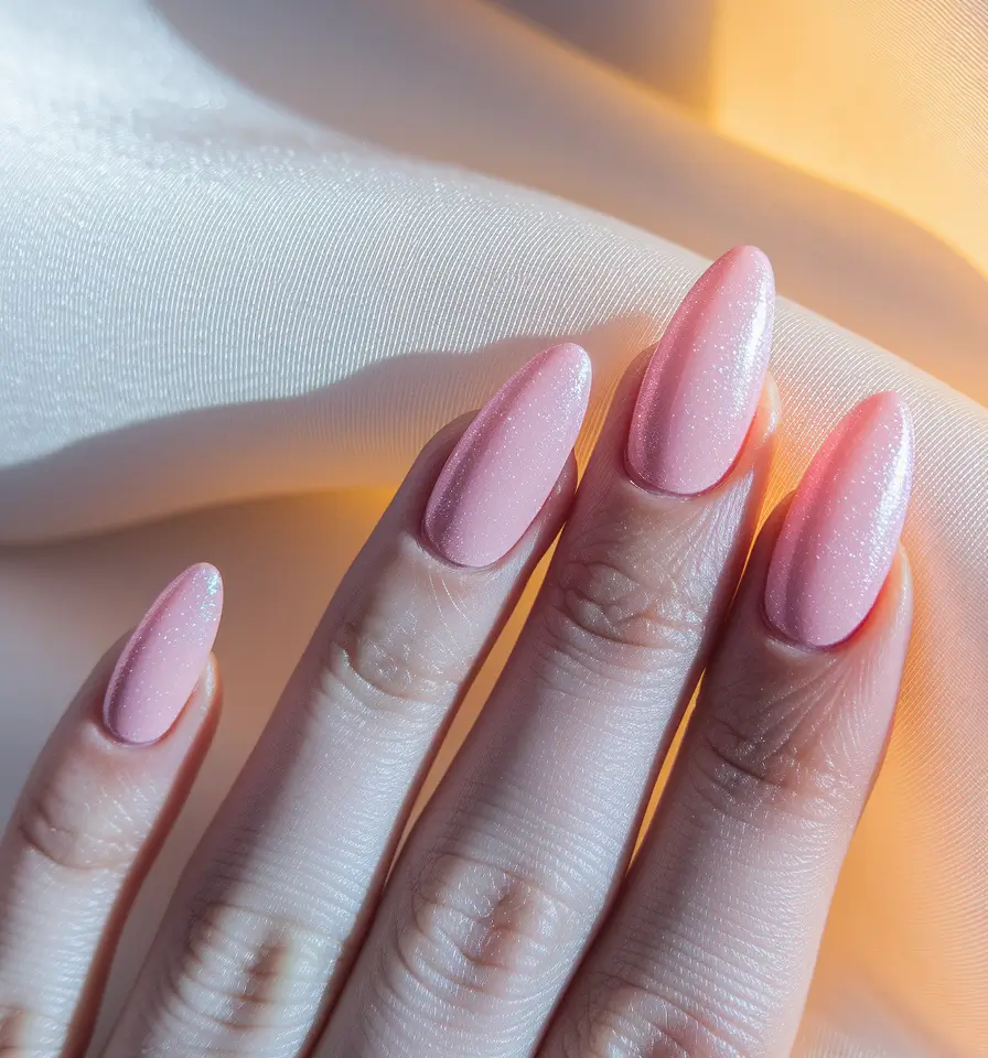 fall/winter nails color Soft Pink Frost