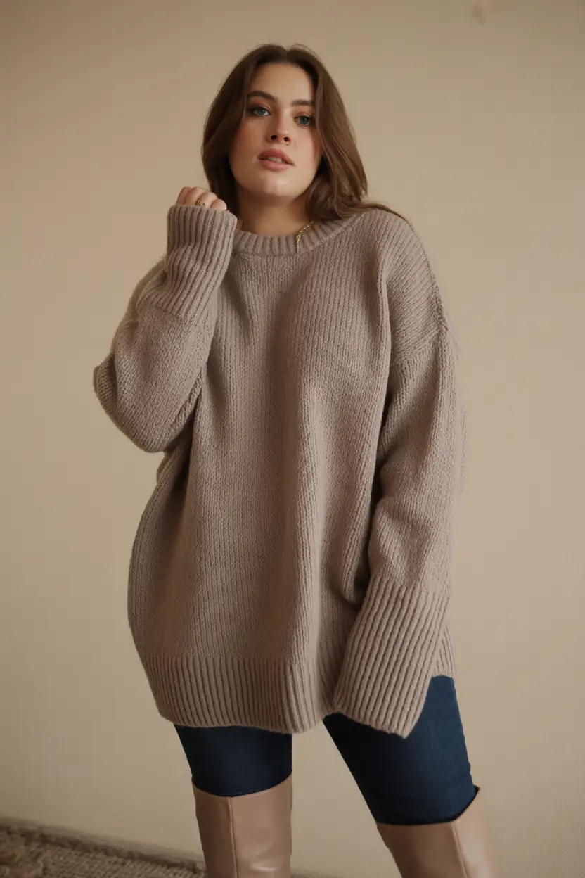 plus size winter outfits cold weather Oversized Knits, Effortless Cool