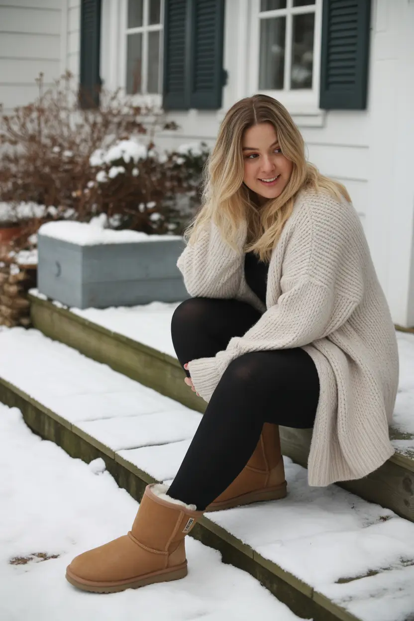 plus size winter outfits cold weather Cozy Cabin Energy