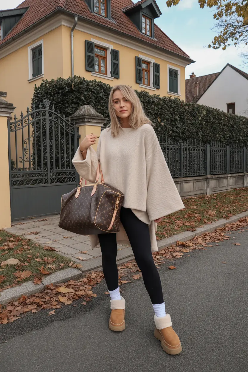 uggs outfit winter Travel-Ready Neutral Elegance