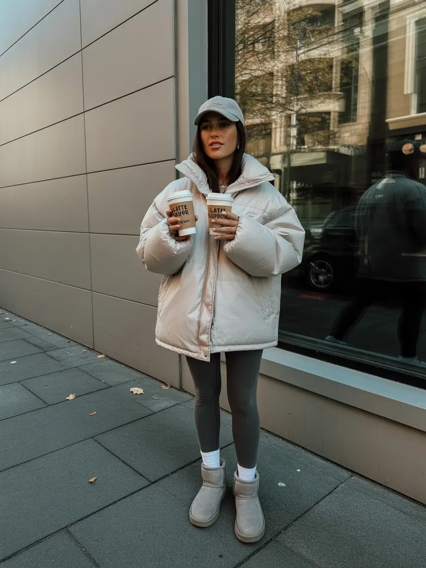uggs outfit winter Puffer Cool in Monochrome Grey