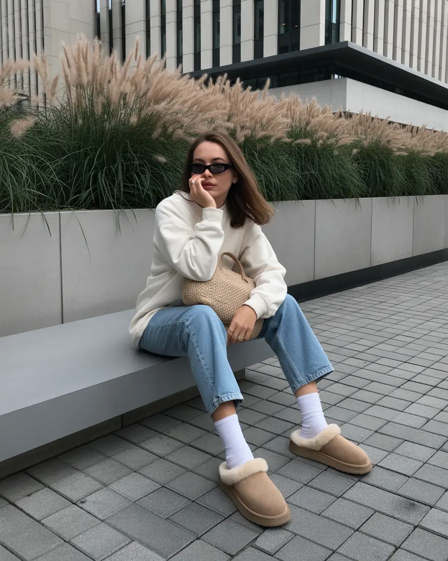 uggs outfit winter Effortless Denim with Tasman Energy