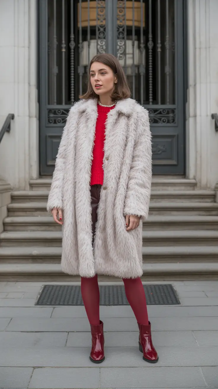 winter outfit inspo 2026 aesthetic Red Accents Boldness