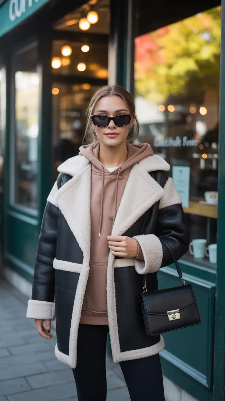 winter outfit inspo 2026 aesthetic Urban Shearling Cool
