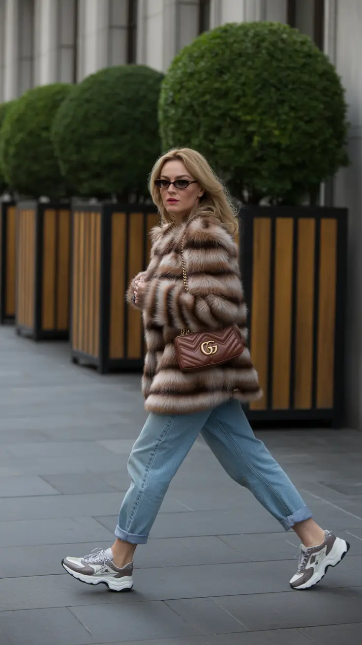 winter outfit inspo 2026 aesthetic Luxury Meets Sneakers