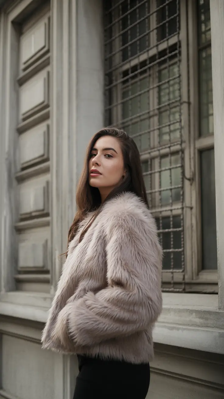 Winter 2025 2026 Faux Fur in Soft Beige