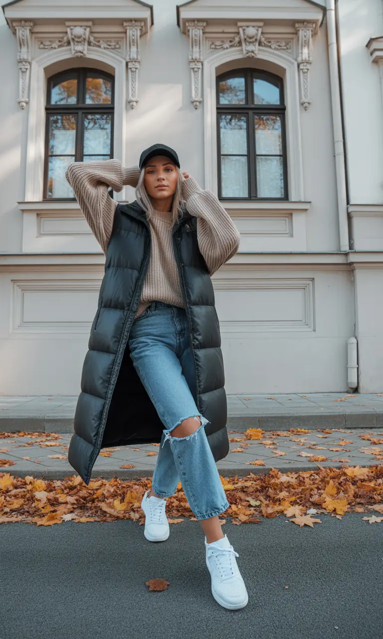 winter outfits aesthetic Relaxed Puffer Street Style