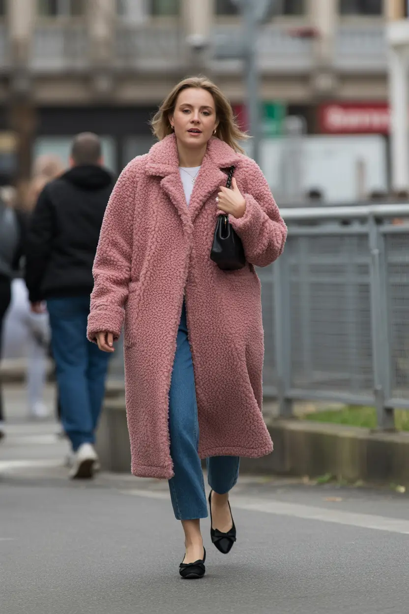 winter outfits aesthetic Playful Pink Teddy