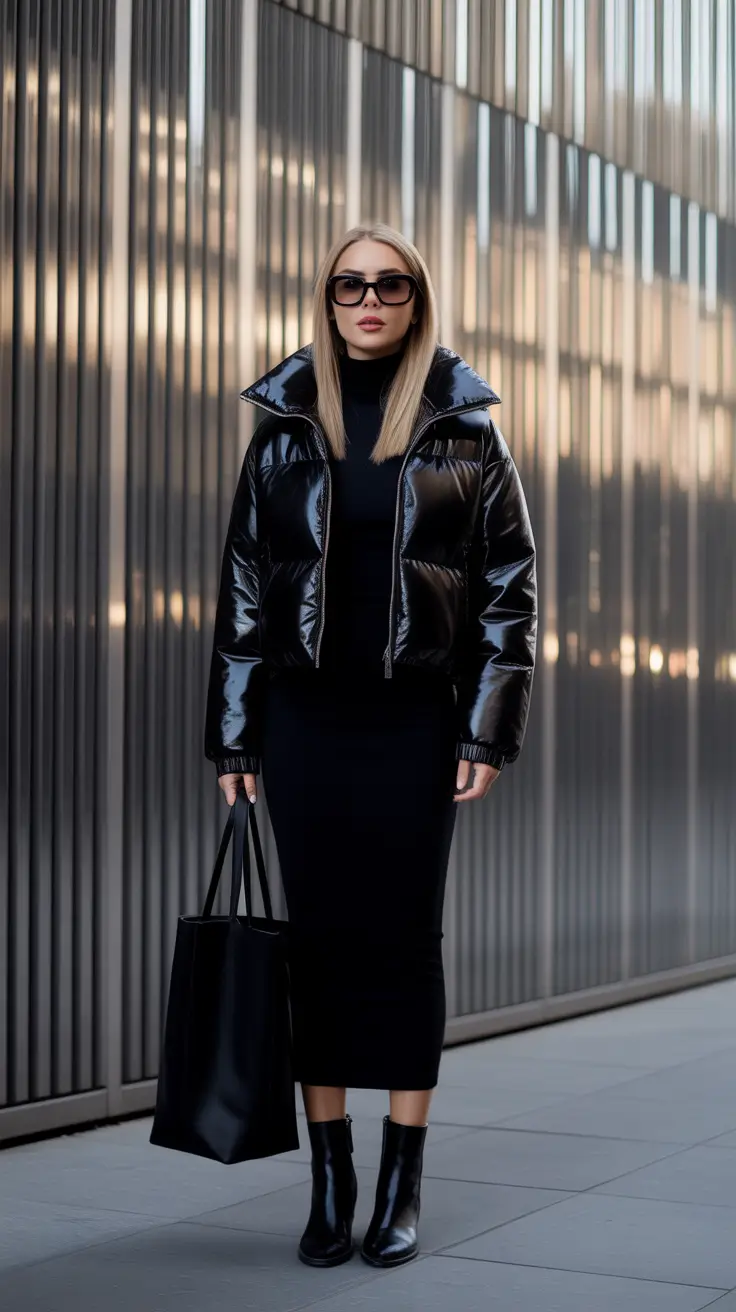 Winter Outfits Cold Weather All-Black Sleekness