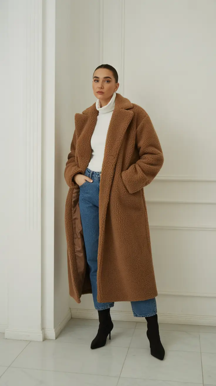 Winter Outfits Cold Weather Teddy Coat Comfort