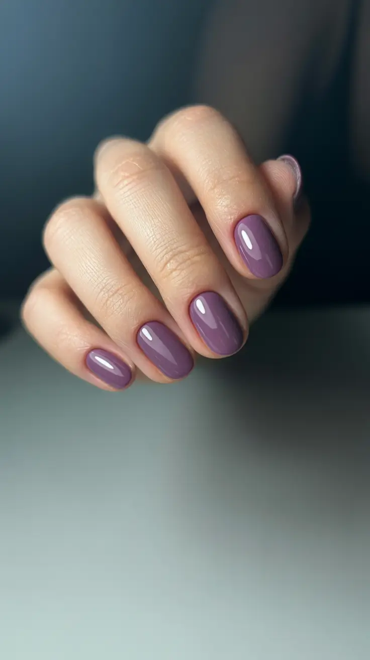 christmas nail designs short Muted Mauve Serenity