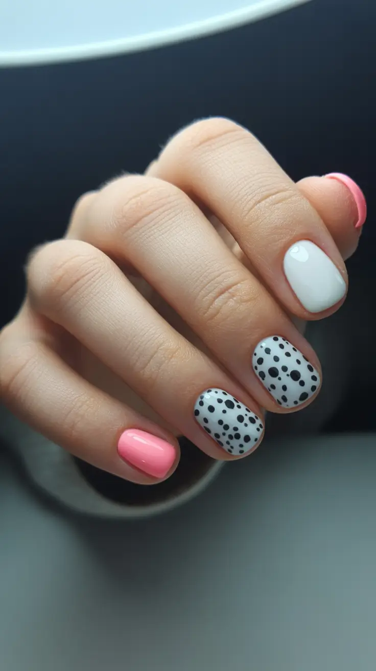 christmas nail designs white Playful Dalmation Pop