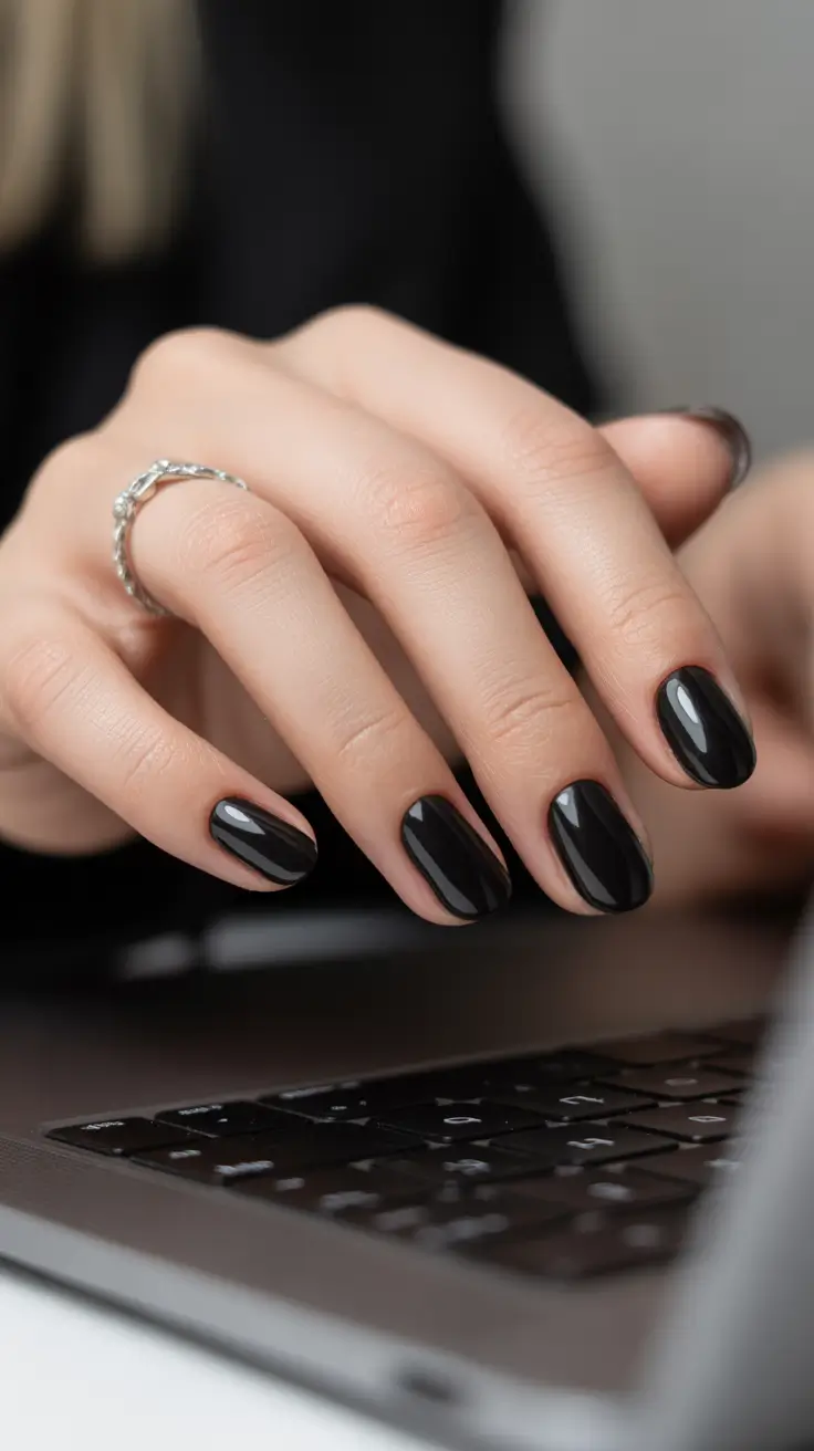 christmas nail designs black Midnight Gloss