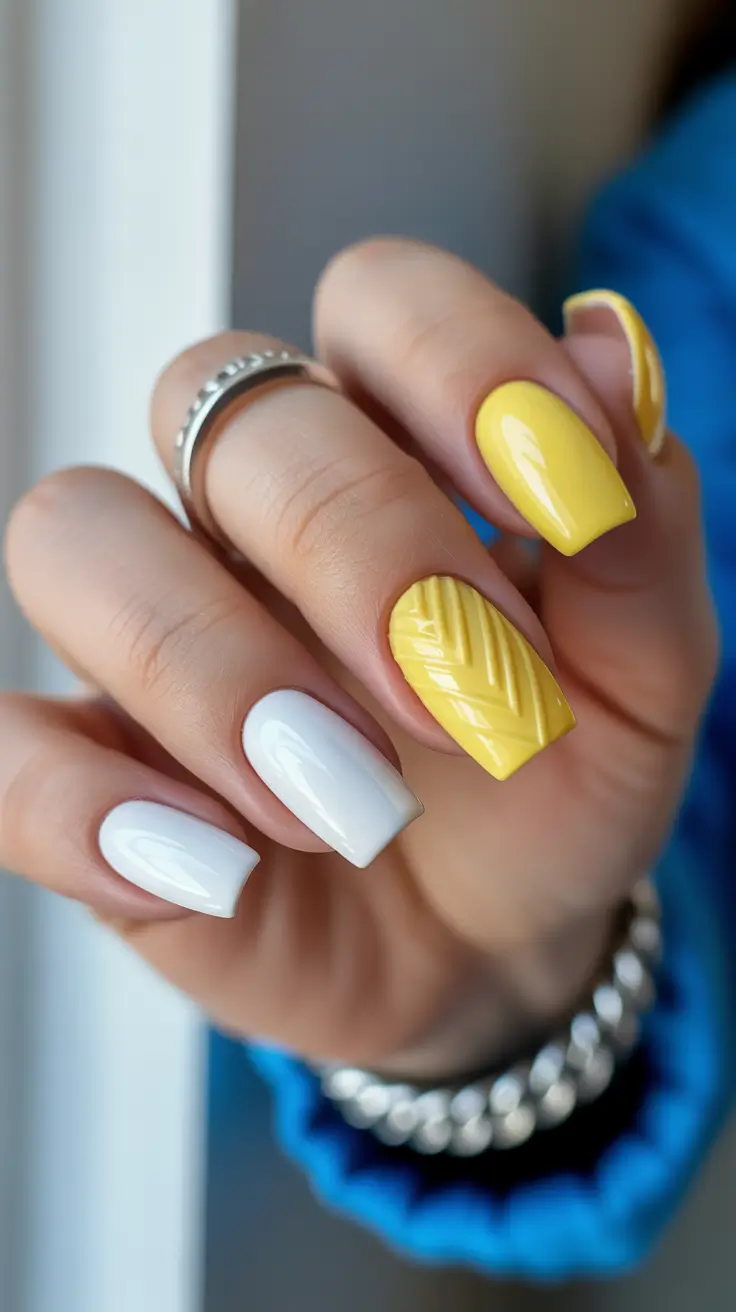 christmas nail designs yellow Golden Lemon Frost
