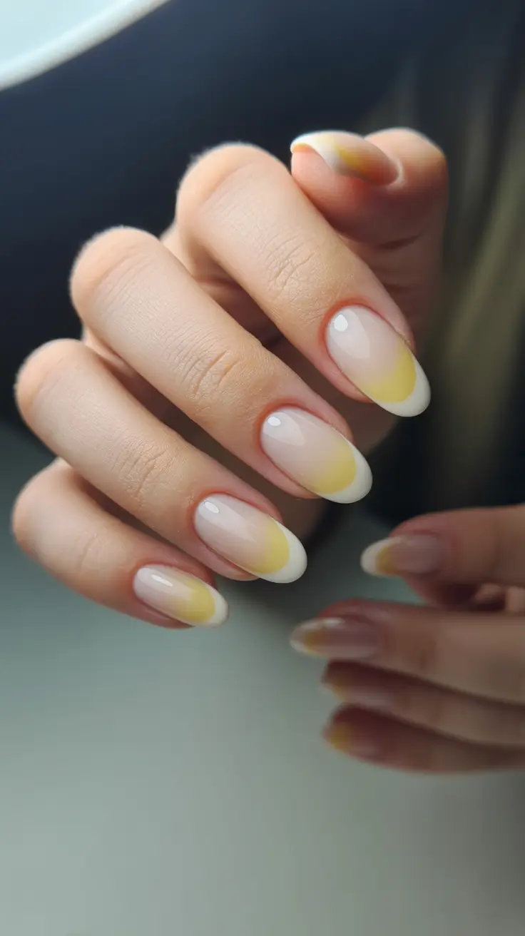 christmas nail designs simple Soft Honey French Fade