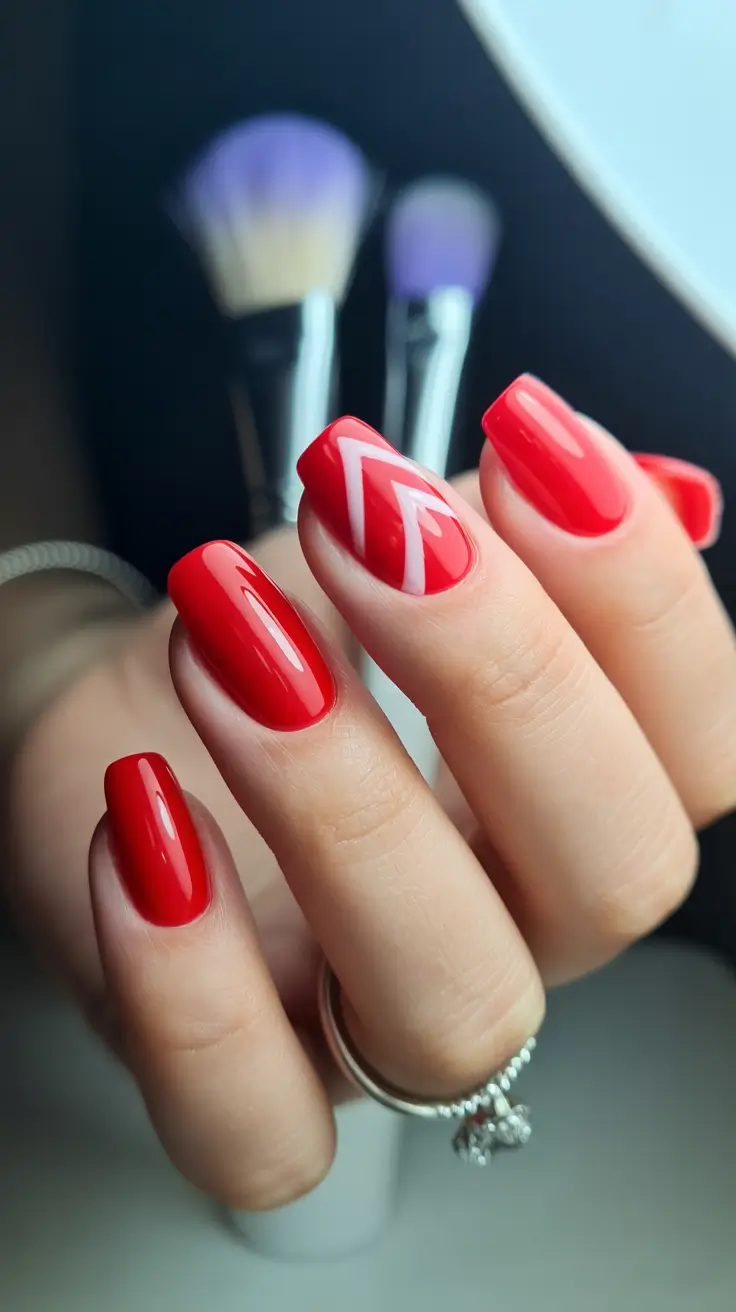 christmas nail designs red Festive Red Arrow