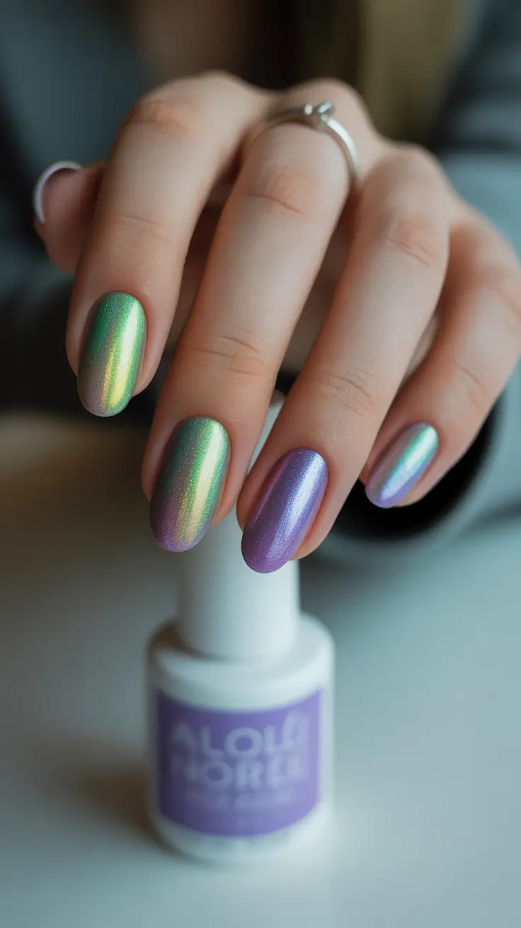 christmas nail designs purple Aurora Dreamlight