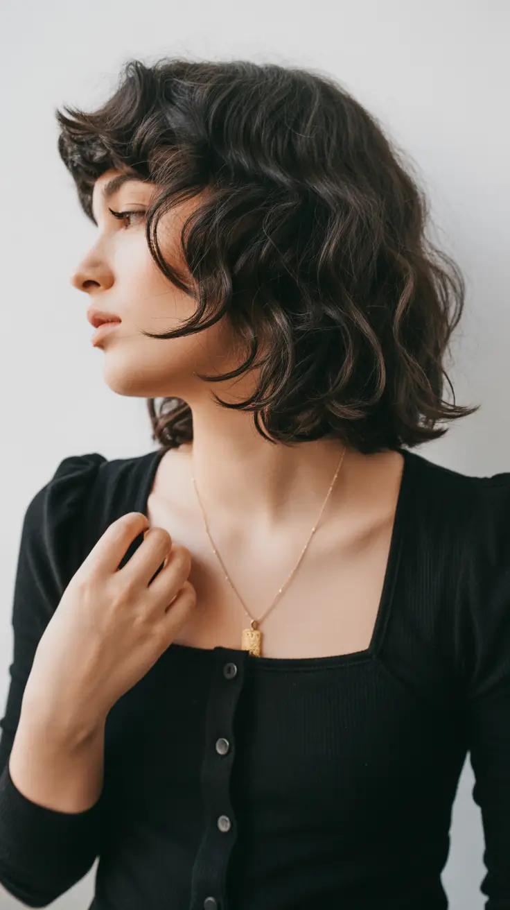 cute winter haircuts for women Curly Shag Revival