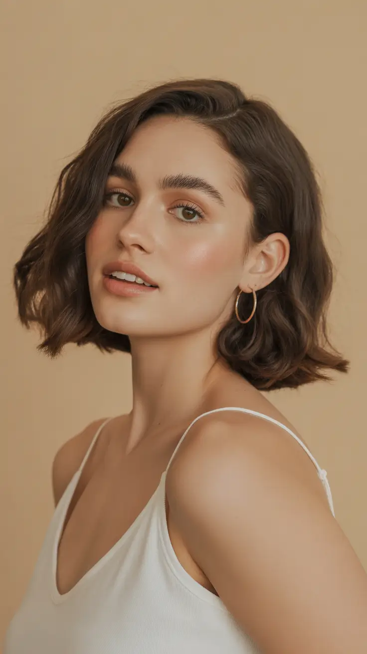 cute winter haircuts for women Soft Chocolate Bob