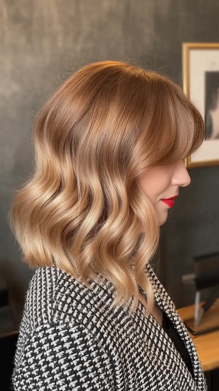 cute winter haircuts for women Golden Wave Bob