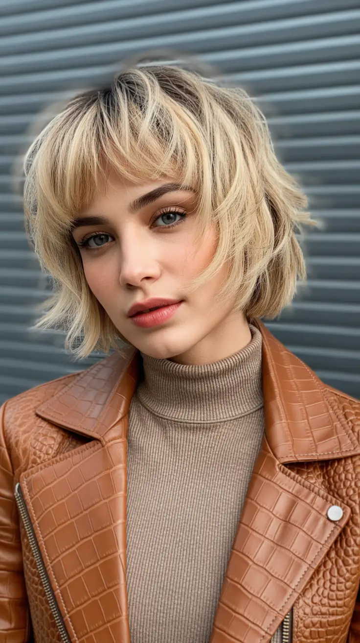 cute winter haircuts for women Blonde Whiplash Bob