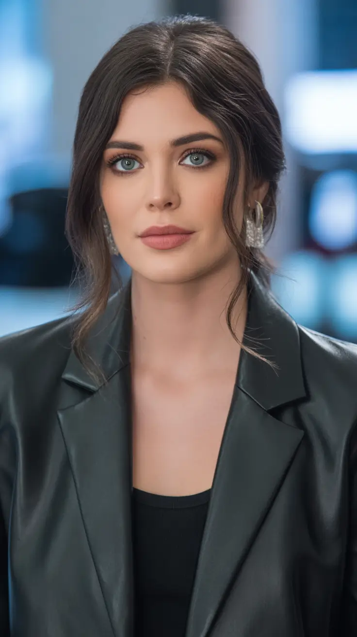 cute winter hairstyles school updo Relaxed Office Updo with Loose Strands