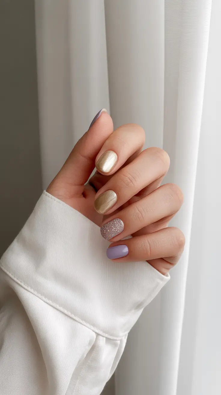 cute winter nails 2025–2026 Frosted Harmony