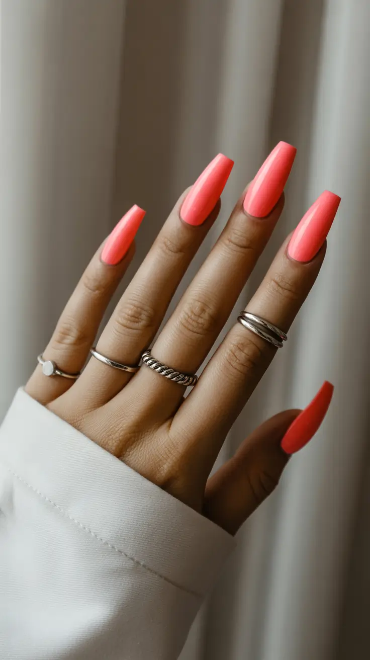 cute winter nails 2025–2026 Neon Bloom