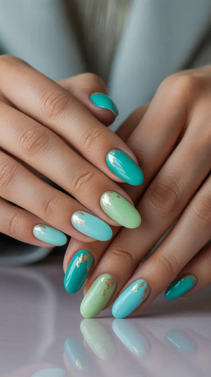 cute winter nails 2025–2026 Minted Frost