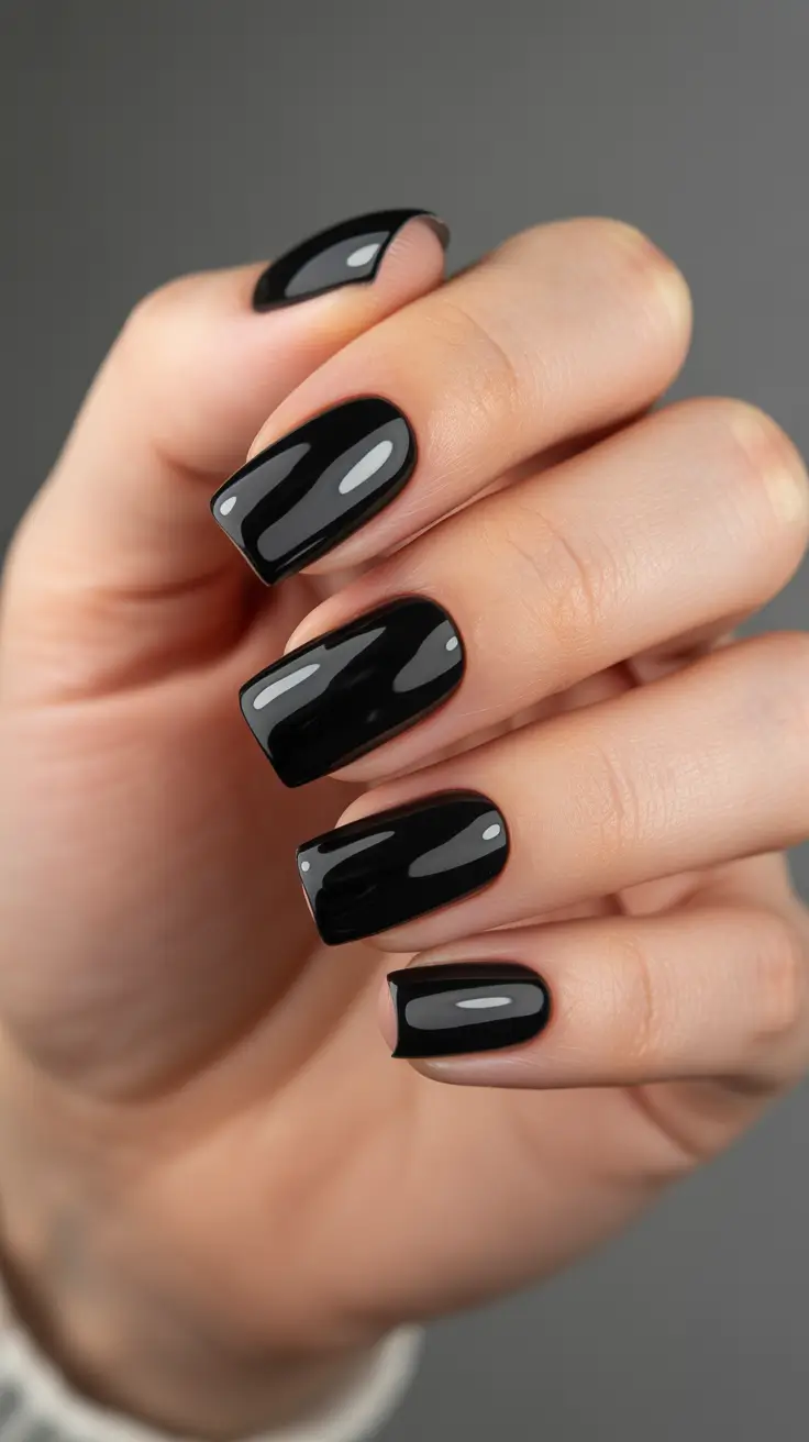 cute winter nails 2025–2026 Black Ice