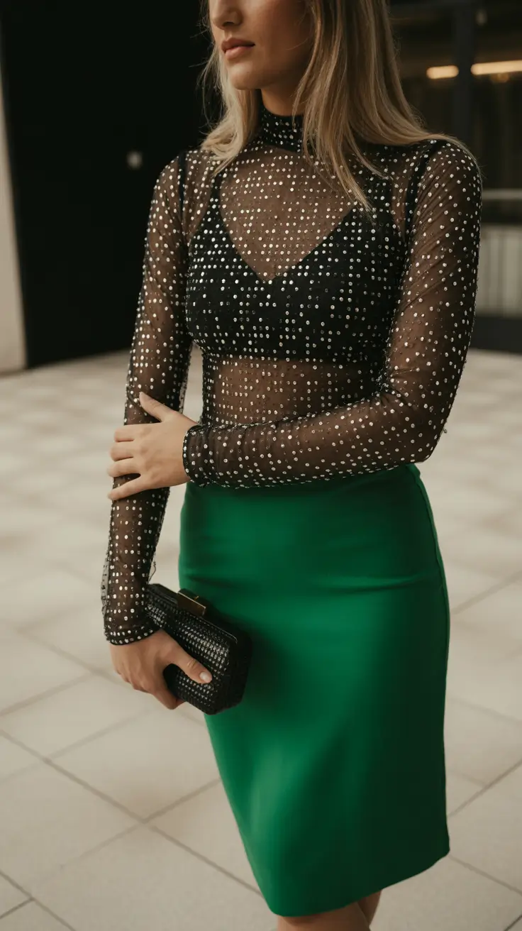 Fashion Christmas Party Outfit 2025 Emerald Poise