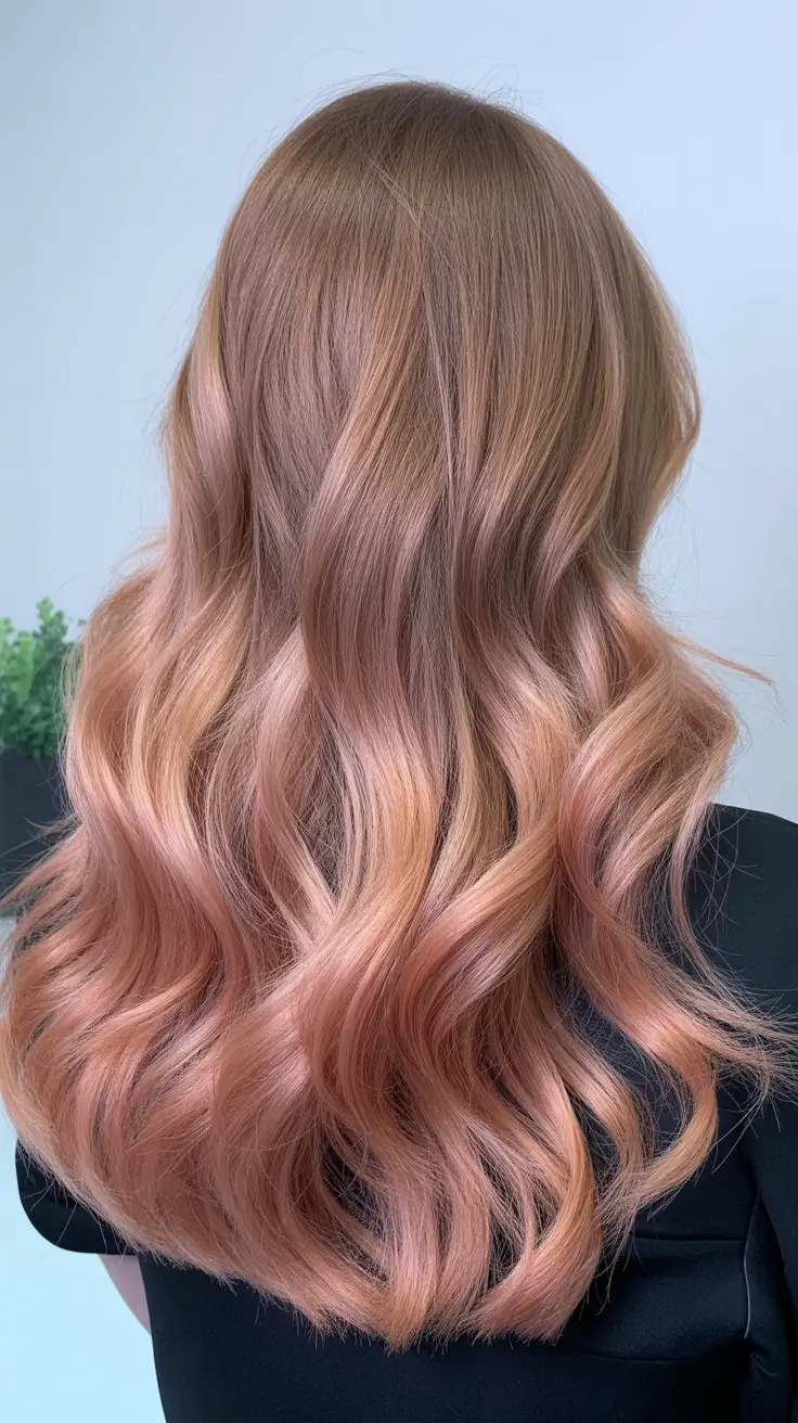Hair Color Trends Winter 2025-2026 Peach Rose Glow