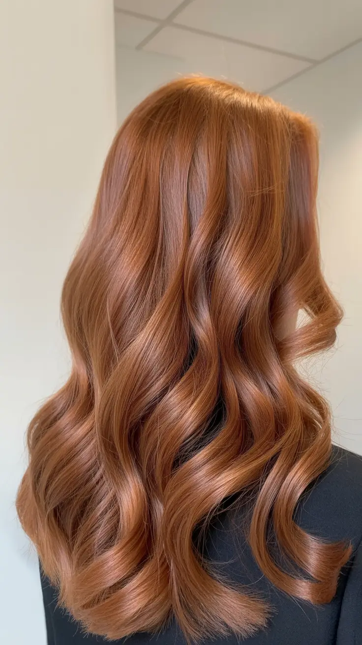 Hair Color Trends Winter 2025-2026 Copper Latte Shine