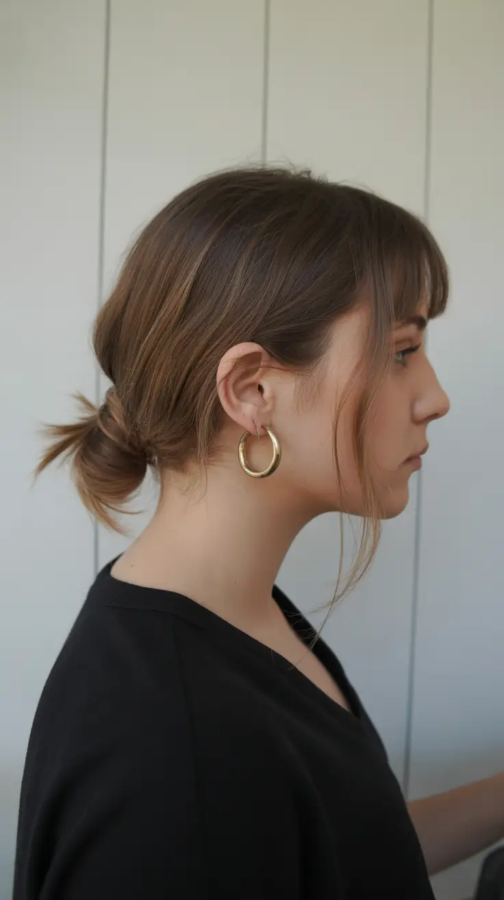 Hair Color Trends Winter 2025-2026 Low Bun Brunette