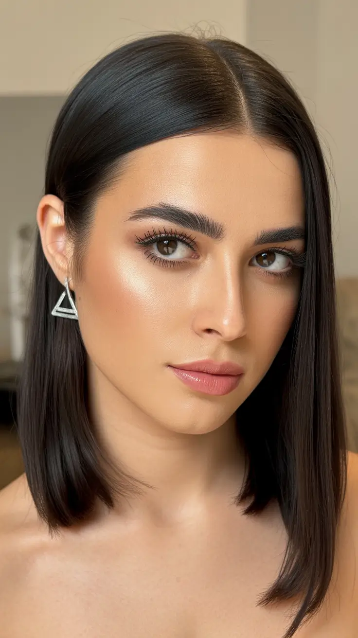 winter haircut aespa medium Glossy Straight Perfection