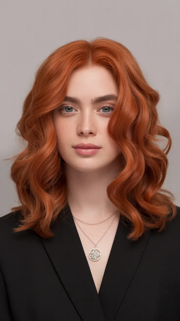 winter medium haircuts 2026 - 2025 Copper Velvet Waves