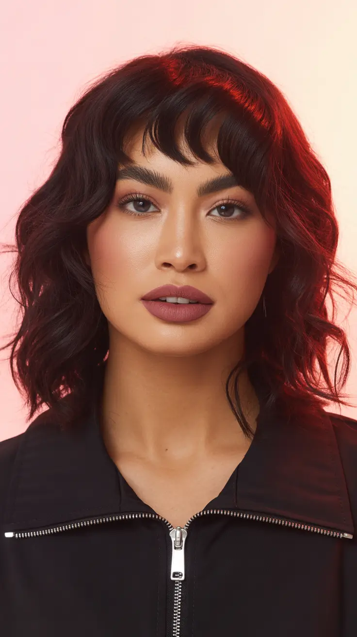 winter haircuts medium asian Textured Shag Revival