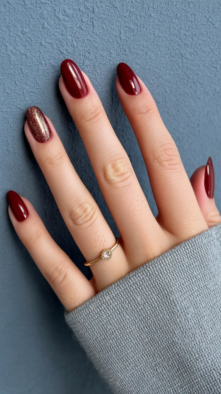 Modern Acrylic Nails Winter 2025–2026 Velvet Burgundy Glow