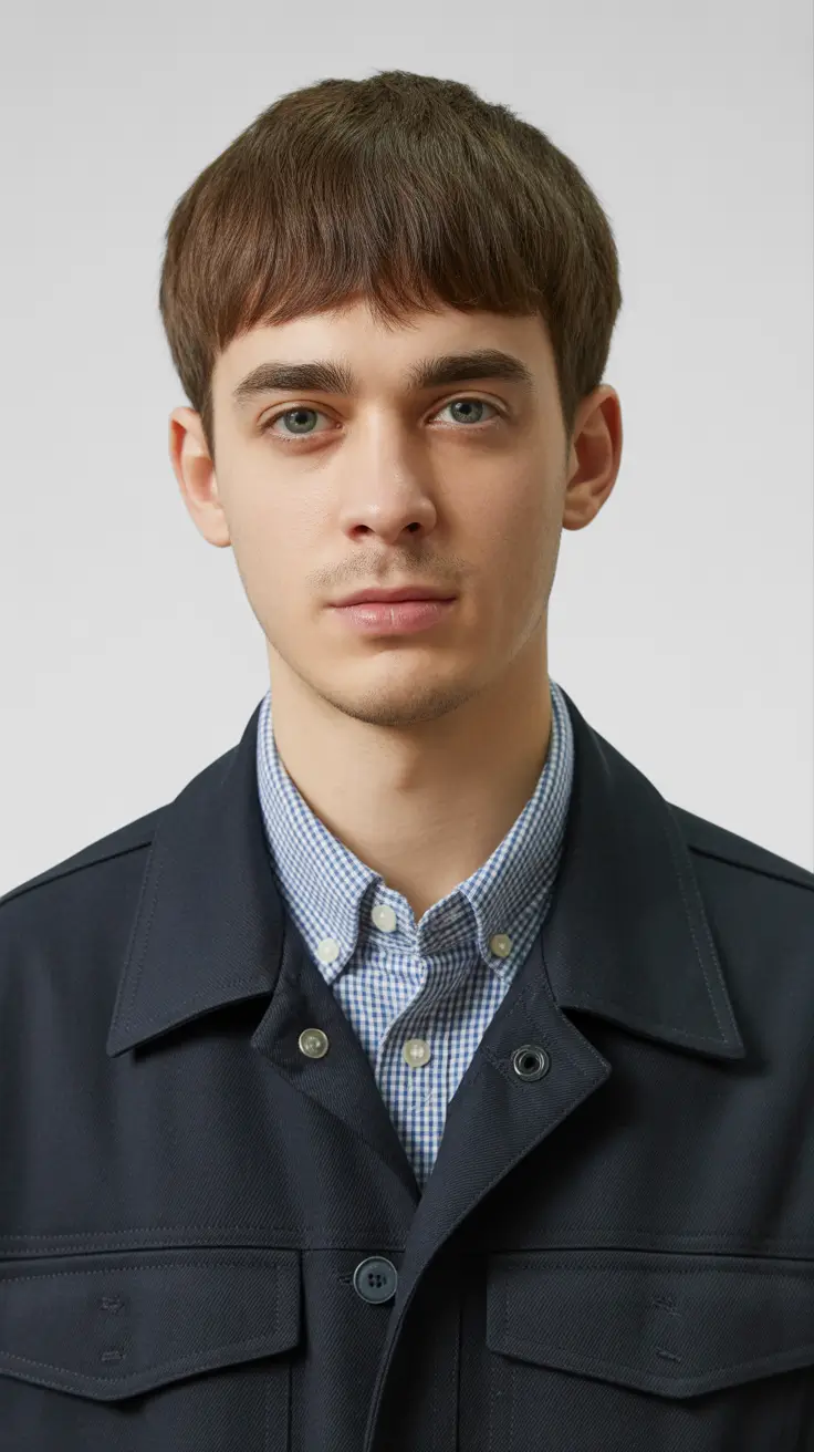 mens winter haircuts Modern Bowl with Sharp Minimalism