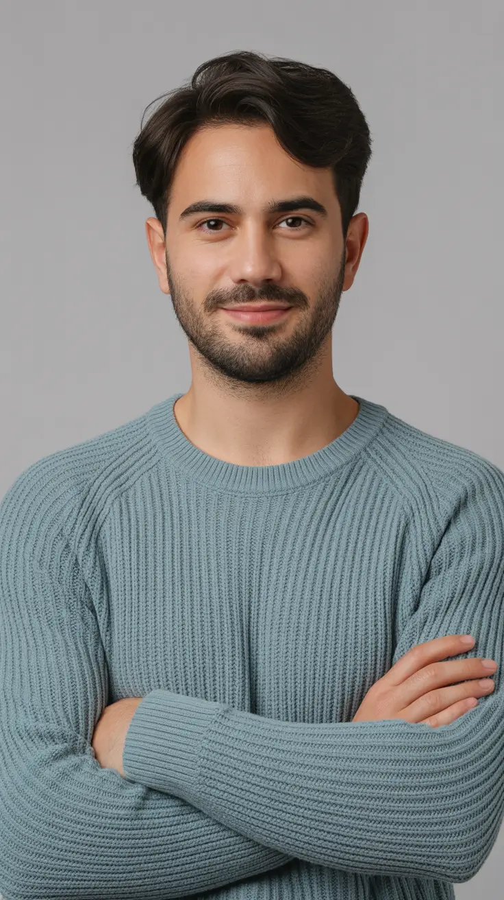 best winter haircuts for men Classic Side Sweep with Effortless Balance