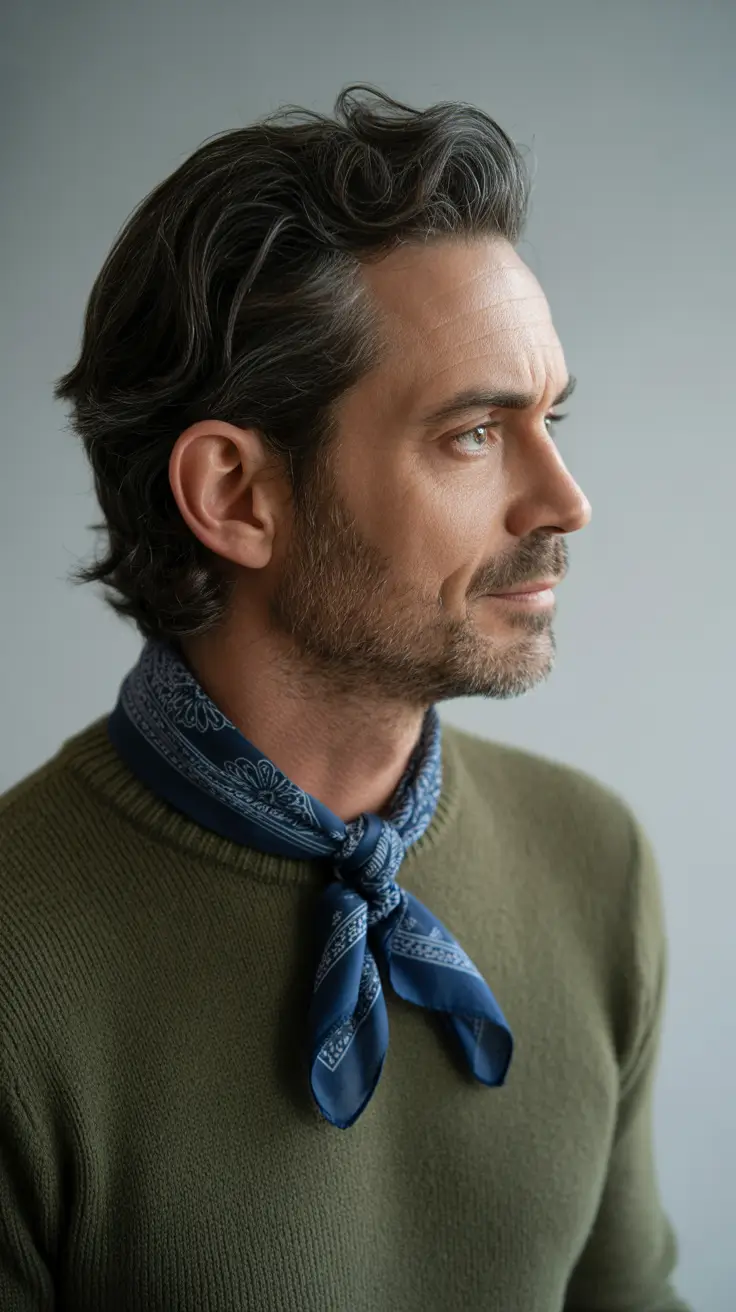 haircuts winter 2026 men Mature Waves with Salt-and-Pepper Texture