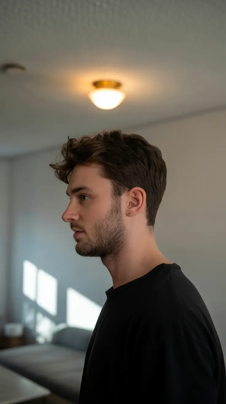 men haircuts winter Casual Crop with Soft Texture