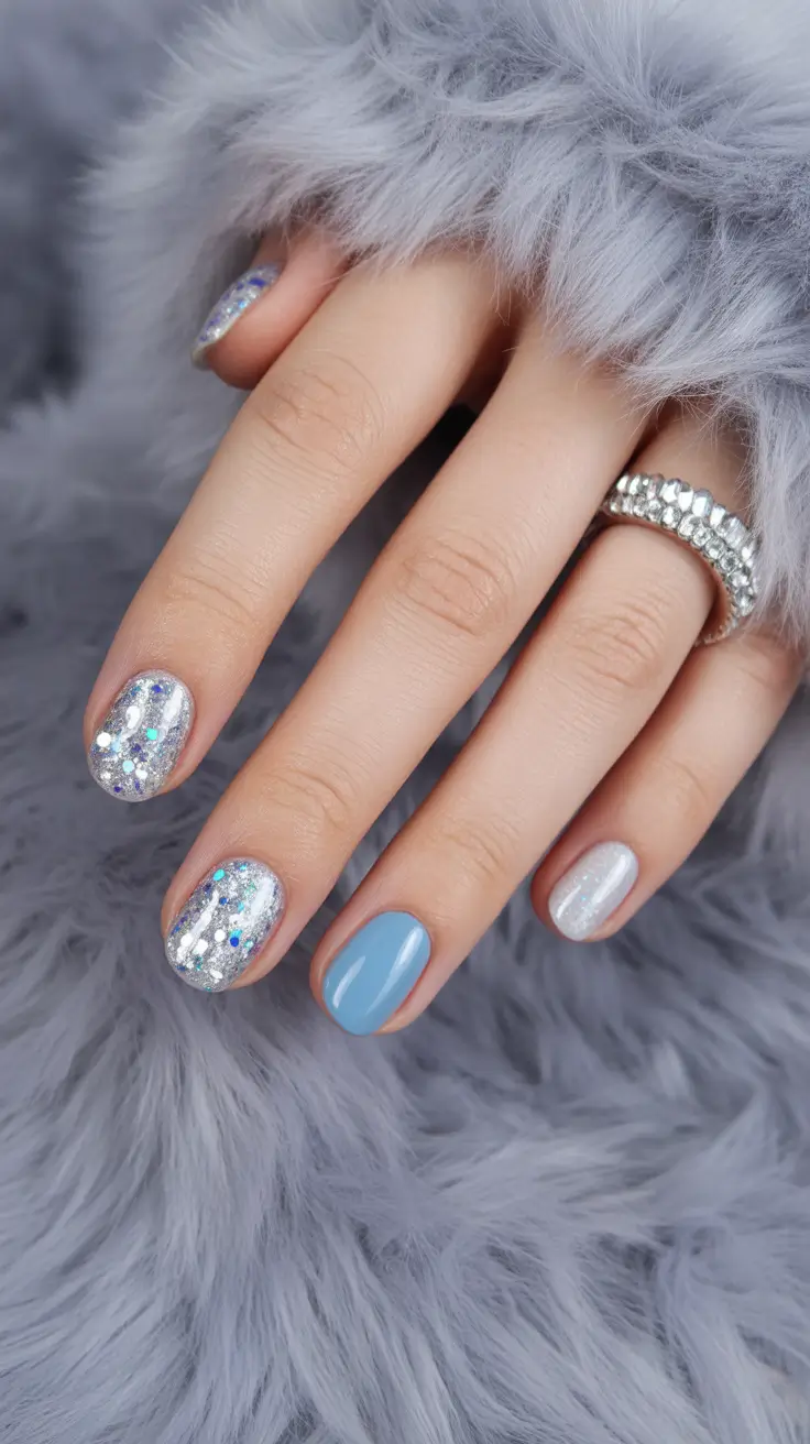 short-winter-nails-2025-silver-blue-frost