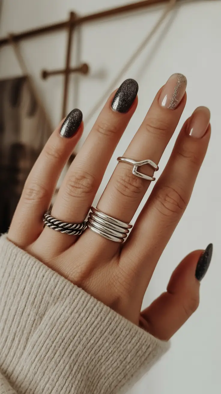 short-winter-nails-2025-charcoal-silver